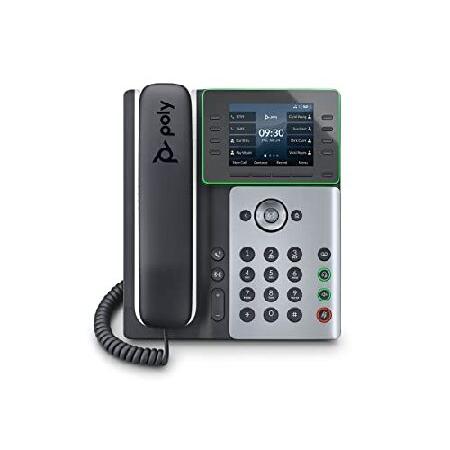 Poly Edge E350 IP Desk Phones (Plantronics + Polycom) - Easy to Install with Included Wi-Fi - 8-line Keys Supporting up to 32 Lines - Integrated Bluet｜koostore｜02