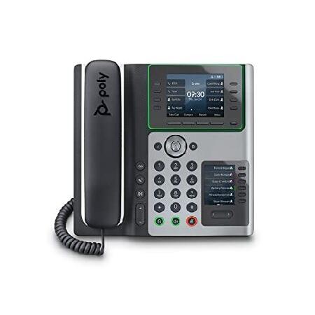 Poly Edge E400 IP Desk Phone (Plantronics + Polycom) - Designed for Hybrid Work - 8-line Keys Supporting up to 32 Lines - Integrated Bluetooth for Mob｜koostore｜02
