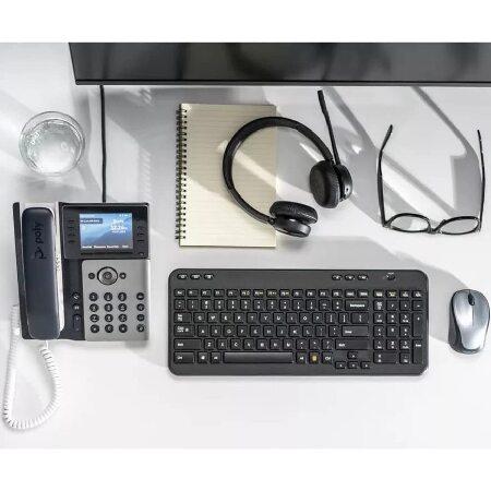 Poly Edge E320 IP Desk Phone (Plantronics + Polycom) - Designed for Hybrid Work - 8-line Keys Supporting up to 32 Lines - Integrated Bluetooth for Mob｜koostore｜04
