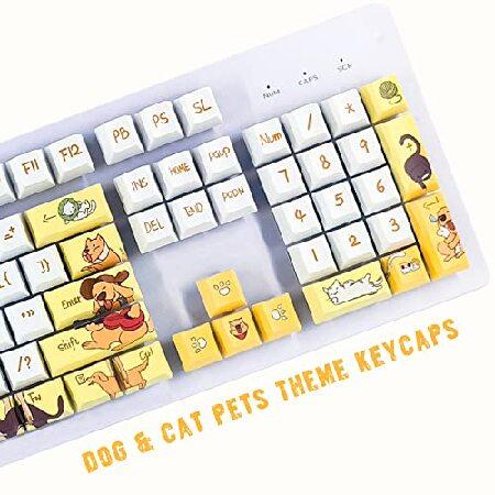 POPKEEY 犬 猫 ペット キーキャップ Cherry MXスイッチ用 かわいい 日本のアニメ メカニカル ゲーミングキーボード PBT キーキャップセット｜koostore｜02