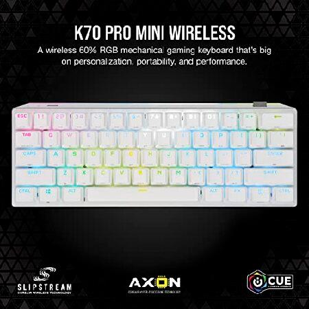 Corsair K70 PRO MINI WIRELESS RGB 60% Mechanical Gaming Keyboard - Fastest Sub-1ms Wireless, Swappable CHERRY MX Red Keyswitches, Aluminum Frame, PBT｜koostore｜02