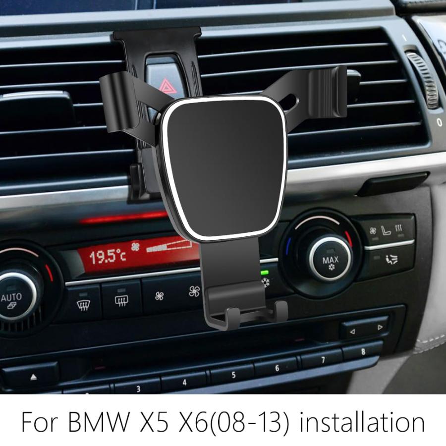 LUNQIN Car Phone Holder for BMW X5 2007-2013 ，BMW X6 2008-2014 E70 E71 3.0si 4.8i xDrive 30i 35d 48i 50i Auto Accessories Navigation Bracket Interior｜koostore｜02