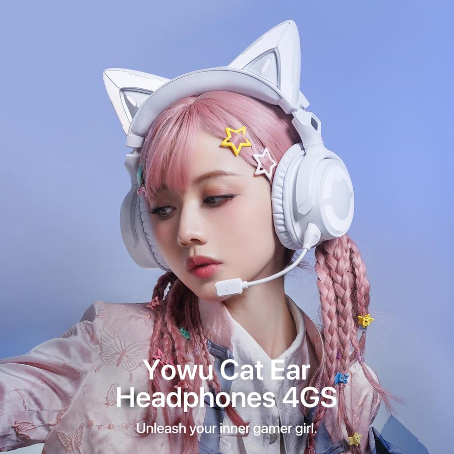 YOWU RGB 猫耳ヘッドフォン Amazon.co.jp: YOWU 猫耳ヘッドホン4 ブラック色 : 家電＆カメラ