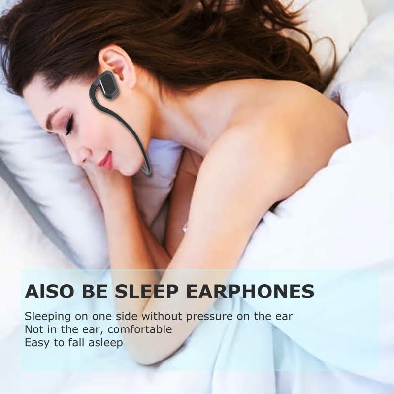 Bone Conduction Headphones,Open-Ear headsets Wireless Bluetooth,IPX8 Waterproof Swimming Headphones,Bone Conduction Earbuds with HD Call (Black, 【nagaoka】