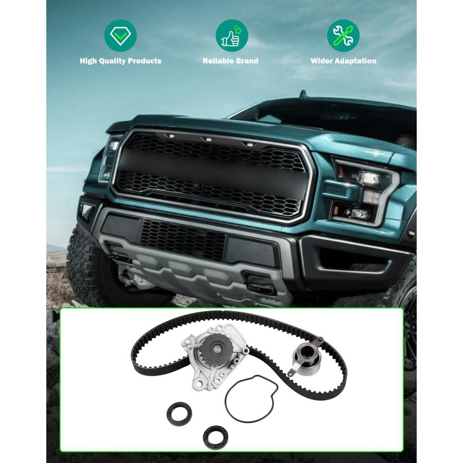 SCITOO Timing Belt Kit TBK257 Timing Belt Water Pump Kit 19942001 for