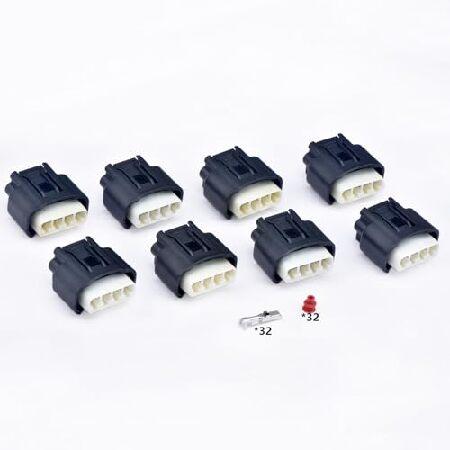 DECKBU 8個 4ピンプラグオートコネクター 90980-11885 7283-7449 DECKBU 8個 4ピンプラグオートコネクター 90980-11885 7283-7449