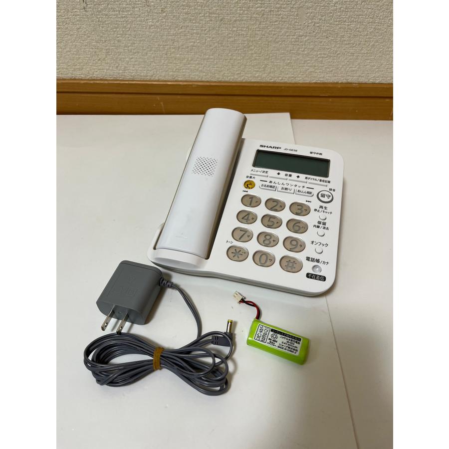 中古 シャープ デジタルコードレス電話機 JD-GE56（JD-G56CL/JD-GE56CL 