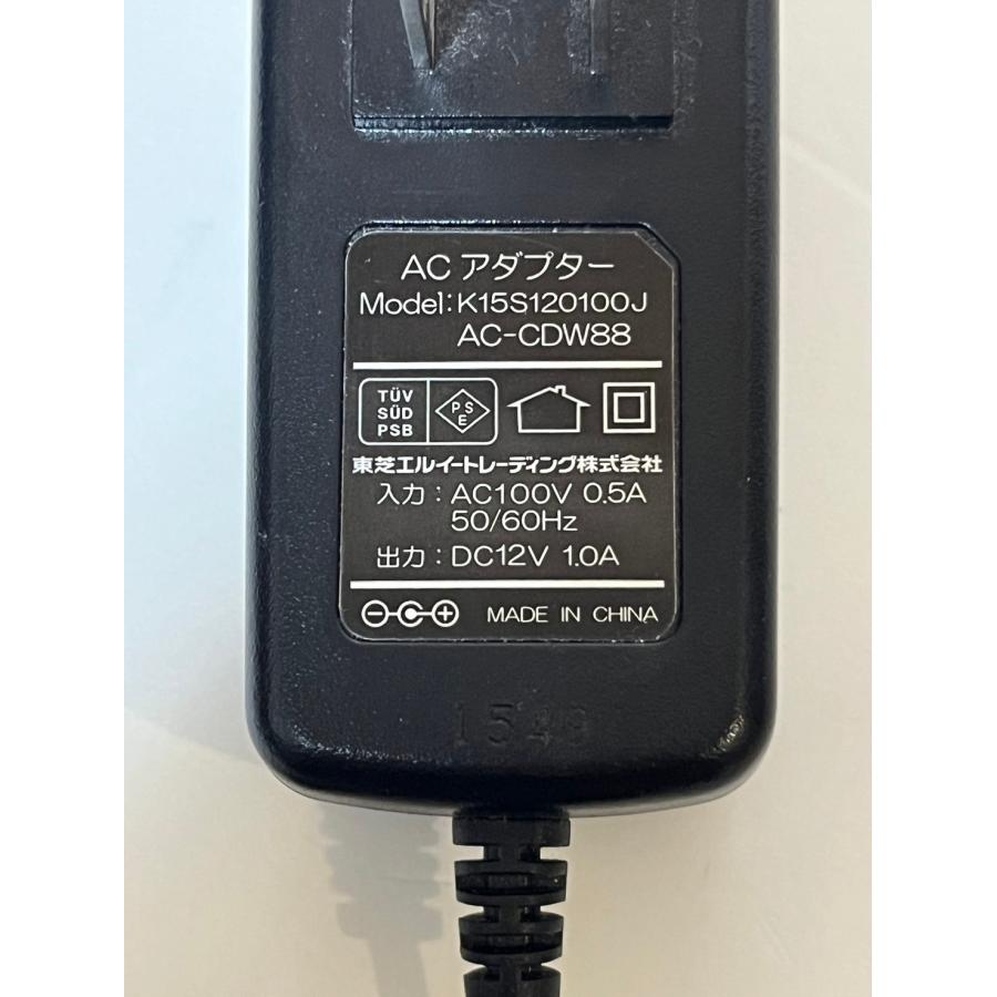 中古 TY-CDW88用 ACアダプター K15S120100J 電源コード AC-CDW88 東芝