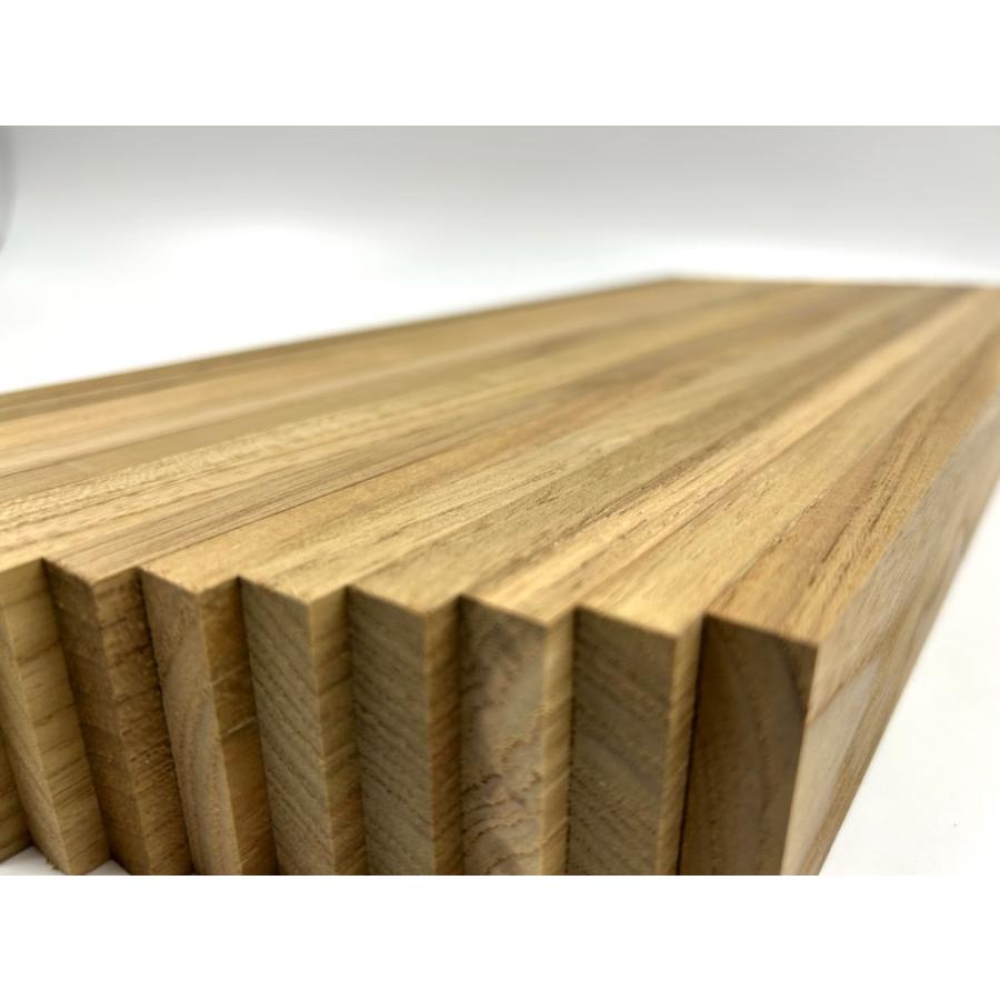 木っ端クラブ チーク 薄板 厚み約11mm ×幅約45mm×長さ約400mm 15枚入り