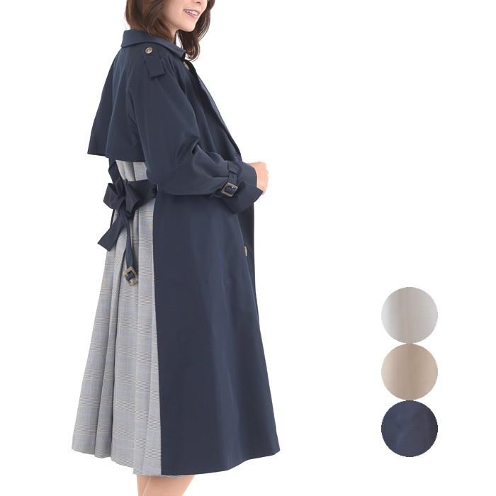 レディース トレンチコート スプリングコート カジュアル ファッション 30代 40代 おしゃれ コート アウター グレー ベージュ ネイビー Ko12 119 ミセスカジュアル専門店 Koran 通販 Yahoo ショッピング