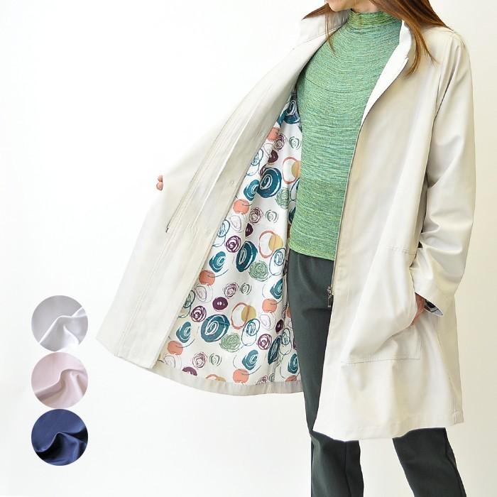 レディース コート ボンディングコート ライナー付き 無地 水玉 ドット柄 春物 秋物 Ko14 2191 ミセスカジュアル専門店 Koran 通販 Yahoo ショッピング