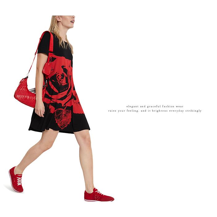 安い割引 Desigual デシグアル Lサイズ 半袖ワンピース 花柄 ロングワンピース