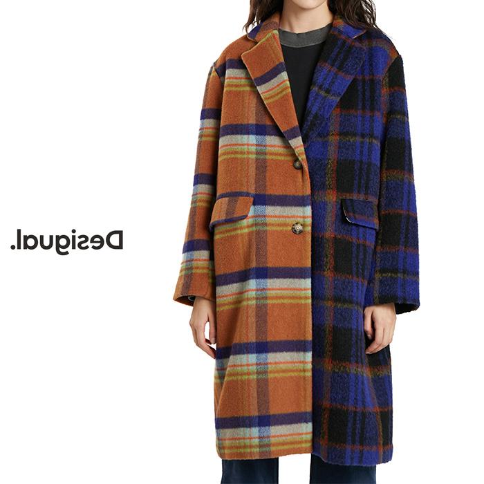 超安いオンライン Desigual デシグアル レディース ミセス ファッション アウター チェスターコート バイカラー チェック おしゃれ カジュアル 30代 40代 50代 未着用品 Fondationtns Org