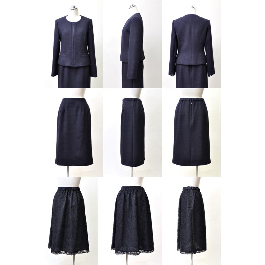 入学式 卒業式 スーツ ママ 母親 可愛い ノーカラー シャネルカラー