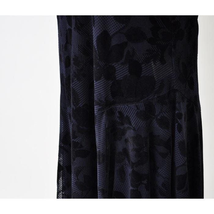 フロッキープリント ワンピース 冬物 結婚式 パーティー 式典 ディナー 同窓会 高級 プレゼント ブランド 40代 50代 グレー ネイビー ブラック Ko17 311 311 ブティックコーラン 通販 Yahoo ショッピング