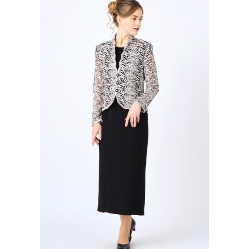 SOFYSCENE フォーマルワンピース 万能ドレス レディース 喪服 礼服 結婚式 タイトスカート ロング丈 結婚式 披露宴 ディナー ドレスコード 上品 40代 50代 60代 | SOFYSCENE | 06