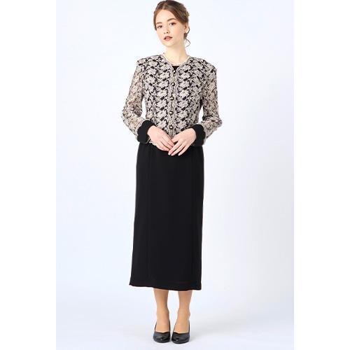 SOFYSCENE フォーマルワンピース 万能ドレス レディース 喪服 礼服 結婚式 タイトスカート ロング丈 結婚式 披露宴 ディナー ドレスコード 上品 40代 50代 60代 | SOFYSCENE | 08