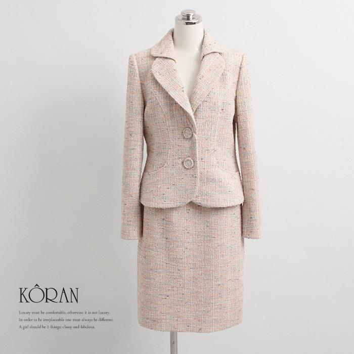 日本製★アンケート/enquete★ツイード/膝丈スカートスーツ【上11・下9/レディースM/アイボリー/ivory】Jackets/skirt/Set up/Made in Japan◆zBH286 日本製☆アンケート/enquete☆ツイード/膝丈スカートスーツ【上11・下9