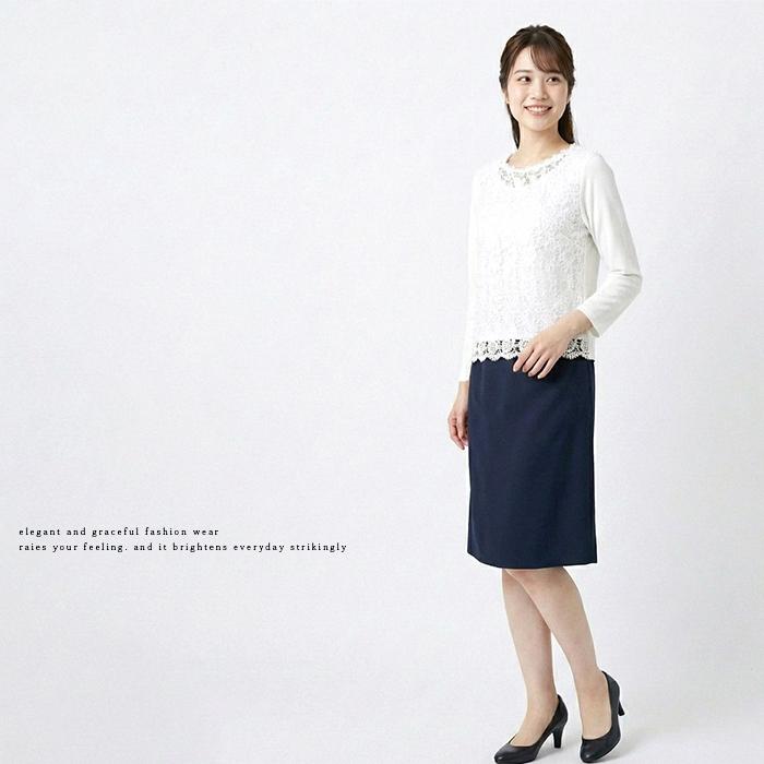 レディース 女性 カットソー フォーマル インナー ブラウス Tシャツ 長袖 40代 50代 ミセスファッション 結婚式 入学式 卒業式 MLサイズ |  | 03