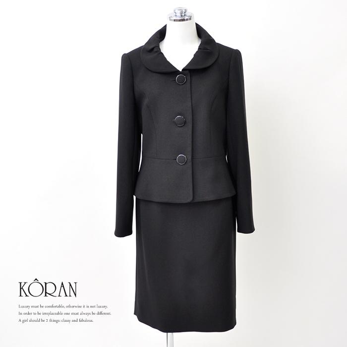 レディース カラーフォーマルスーツ ブラック 黒 入学式 卒業式 ママスーツ 母親 タイトスカート 高級ミセスフォーマル 40代 50代 Ko48 T3101 99 ブティックコーラン 通販 Yahoo ショッピング