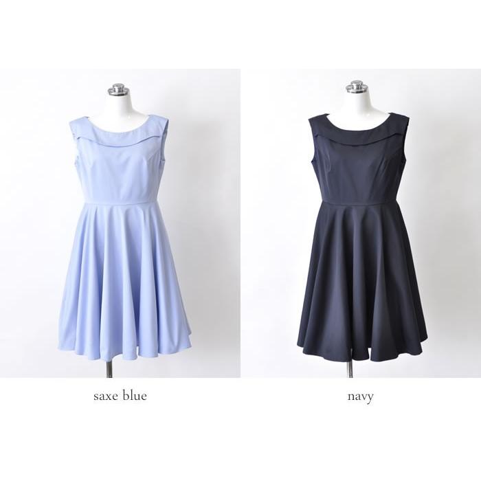 お呼ばれワンピース パーティードレス ゲストドレス 結婚式 披露宴 謝恩会 ２次会 高級 かわいい 発表会 ノースリーブ 半袖 水色 ネイビー 紺 Ko7 Ce A165 ブティックコーラン 通販 Yahoo ショッピング