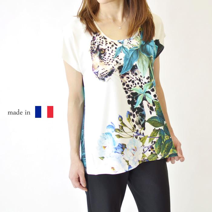 レオナール 豹 半袖カットソー 36 Tシャツ/カットソー(半袖/袖なし