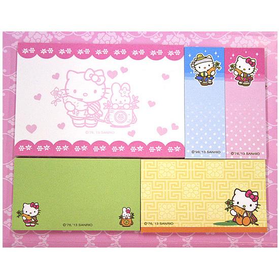 韓国限定 ハローキティ 高麗人参 付箋6点セット [文房具][かわいい