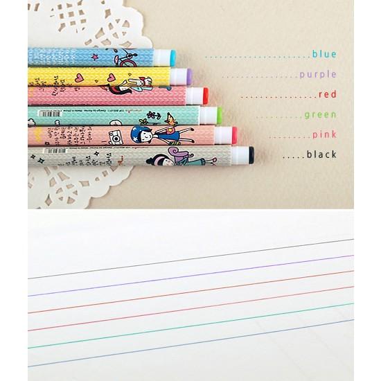 韓国文具 コンジの一日 ハングルデザイン 中性ペン 6本セット I409 韓国情報広場ヤフー店 通販 Yahoo ショッピング