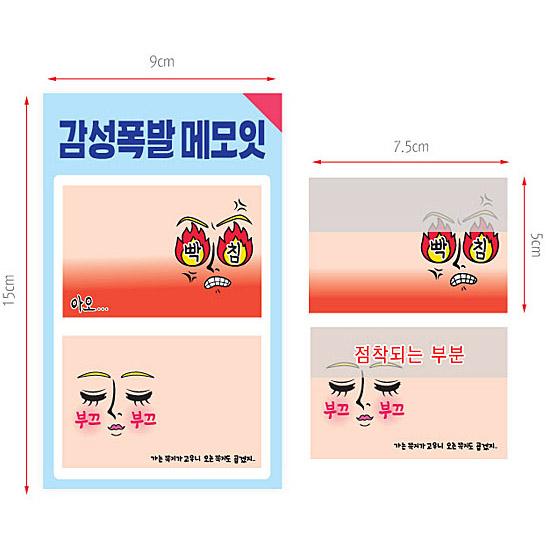 ハングル（韓国語） おもしろメモイット 2種セット（感性爆発