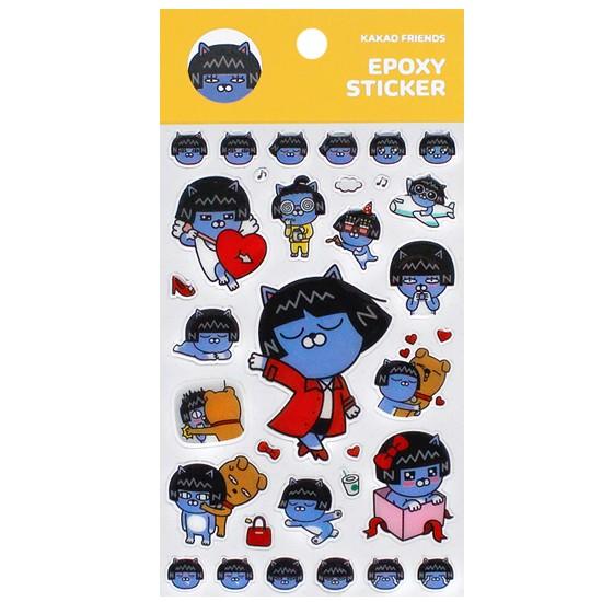 カカオフレンズ EPOXY 透明ステッカー 韓国 シール かわいい