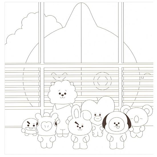 韓国ぬり絵 BT21 カラーリングブック [塗り絵][本][書籍][かわいい] [BTS][防弾少年団][公式] :m305:韓国情報広場