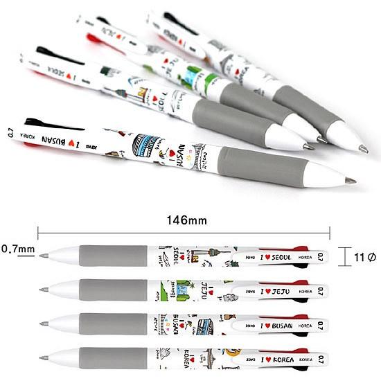 韓国文具】韓国 ランドマーク 3色ボールペン : 韓国情報広場ヤフー店