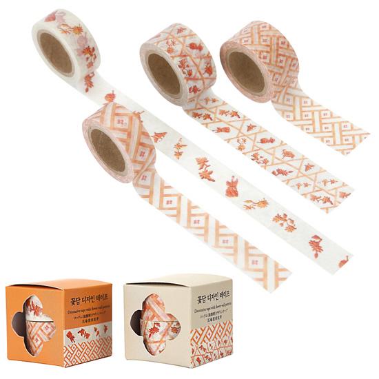 韓国伝統 コッタムデザイン マスキング テープ 2個セット [伝統