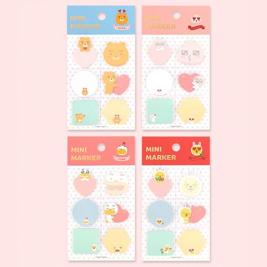 韓国文具 カカオフレンズ ラブ ミニ 接着マーカー メモ紙 韓国文房具 かわいい付箋 ポストイット P198 韓国情報広場ヤフー店 通販 Yahoo ショッピング