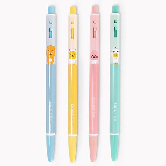 韓国文具】カカオフレンズ リトルフレンズ モナミ153 ボールペン 4本