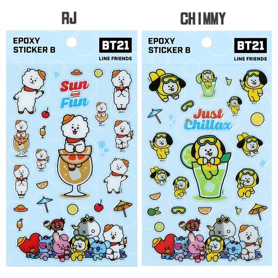 BT21 エポキシ ステッカー サマー BTS 防弾少年団 公式 シール