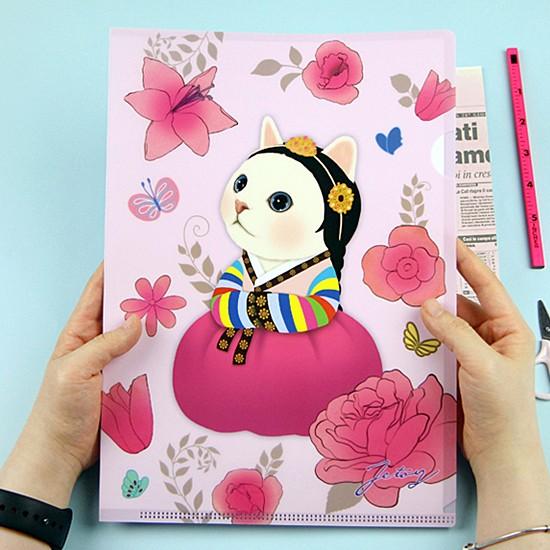 韓国文具 Choo Choo チュチュ ファイル フォルダー Blossom 文房具 かわいい ネコ キャラクター P790 韓国情報広場ヤフー店 通販 Yahoo ショッピング