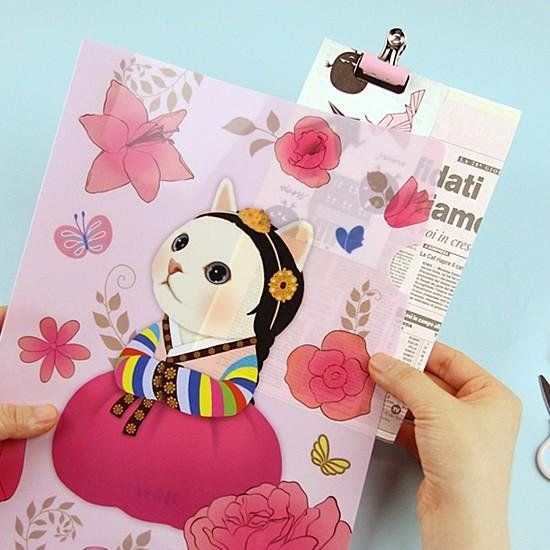 韓国文具 Choo Choo チュチュ ファイル フォルダー Pink Hood 文房具 かわいい ネコ キャラクター P791 韓国情報広場ヤフー店 通販 Yahoo ショッピング