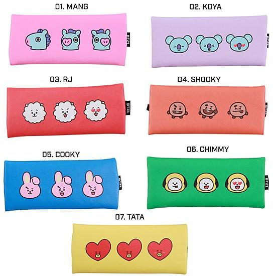 BT21 フラット ペンケース BTS 防弾少年団 公式 筆箱 かわいい