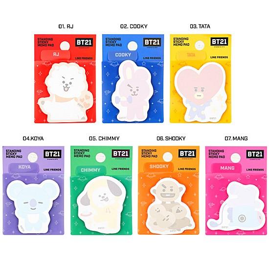 年中無休 韓国文具 Bt21 スタンド 接着 メモ 文房具 かわいい 防弾少年団 公式グッズ Materialworldblog Com