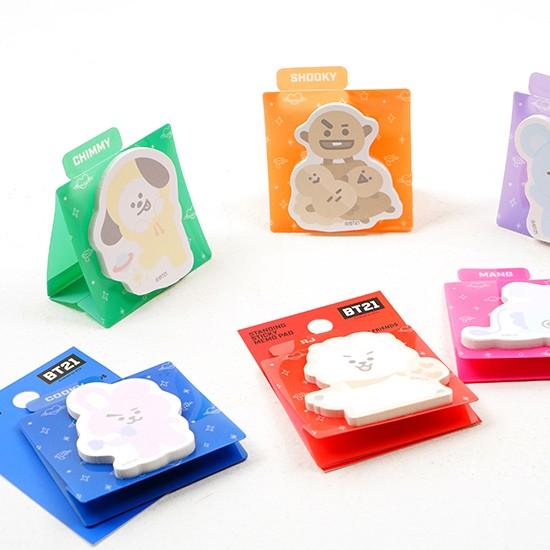 韓国文具】BT21 スタンド 接着 メモ [文房具][かわいい][防弾少年団