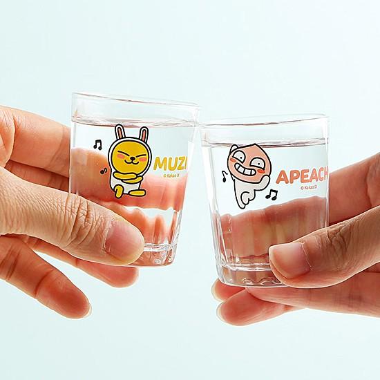韓国食器 カカオフレンズ ダンス 焼酎杯 4個セット グラス かわいい カカオトーク Kakao Friends P957 韓国情報広場ヤフー店 通販 Yahoo ショッピング