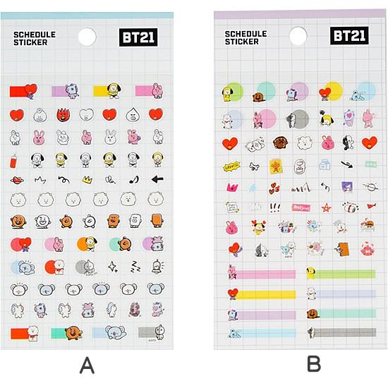 Bt21 スケジュール クリア ステッカー 韓国文具 文房具 シール ダイアリー 防弾少年団 かわいい 公式 Q076 韓国情報広場ヤフー店 通販 Yahoo ショッピング
