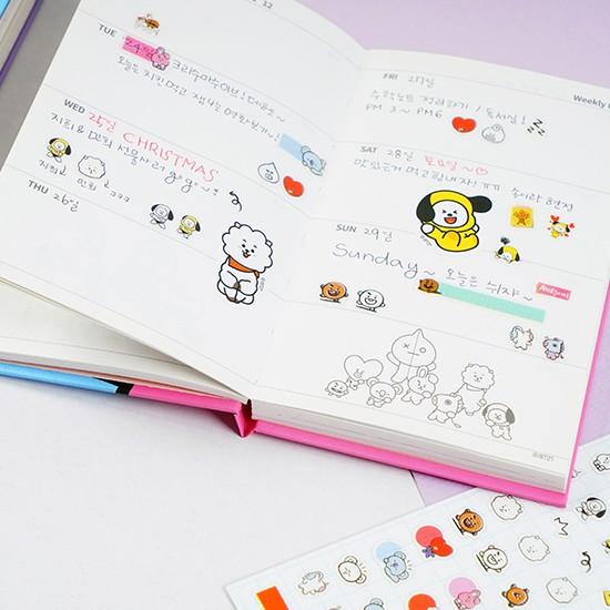 Bt21 スケジュール クリア ステッカー 韓国文具 文房具 シール ダイアリー 防弾少年団 かわいい 公式 Q076 韓国情報広場ヤフー店 通販 Yahoo ショッピング