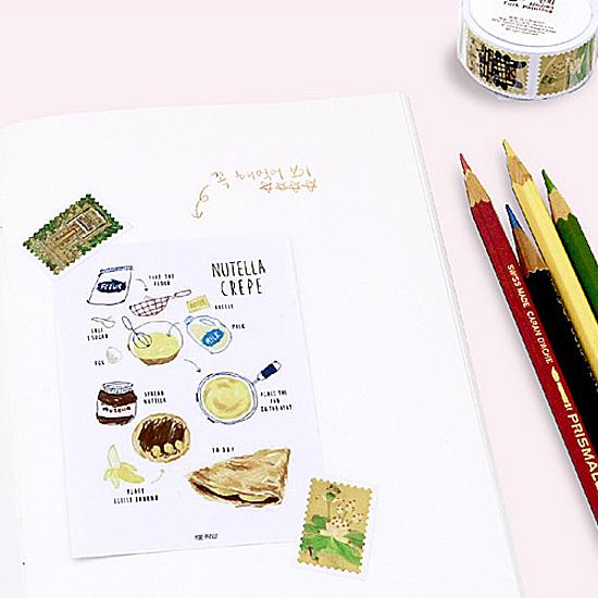 韓国 伝統絵画 切手型 マスキング テープ 伝統 文化 シール : 韓国情報