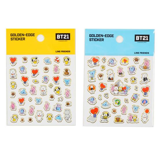 Bt21 ゴールデン エッジ ステッカー 韓国 文具 文房具 シール かわいい 防弾少年団 公式 Q257 韓国情報広場ヤフー店 通販 Yahoo ショッピング