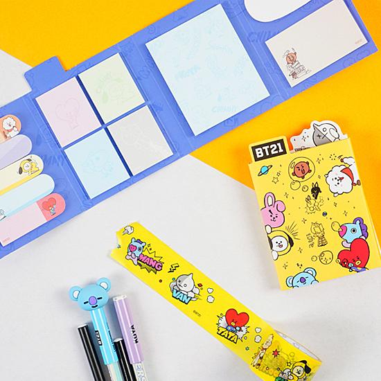 Bt21 トムソン 4段 付箋 発売モデル 韓国 かわいい ポストイット 防弾少年団 文具 文房具