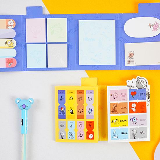Bt21 トムソン 4段 付箋 発売モデル 韓国 かわいい ポストイット 防弾少年団 文具 文房具