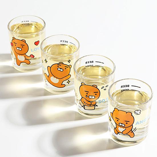 カカオフレンズ 蜜酒杯 4Pセット [韓国][食器][焼酎杯][グラス