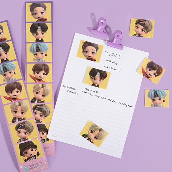 BTS TinyTAN 7カット フォト ステッカー 2枚セット 韓国 防弾 BTS TinyTAN 7カット フォト ステッカー 2枚セット 韓国 防弾
